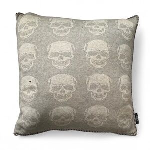 Witch Crafters Skull Print Goth Decorative Feather Throw Pillow